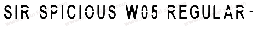 Sir Spicious W05 Regular字体转换